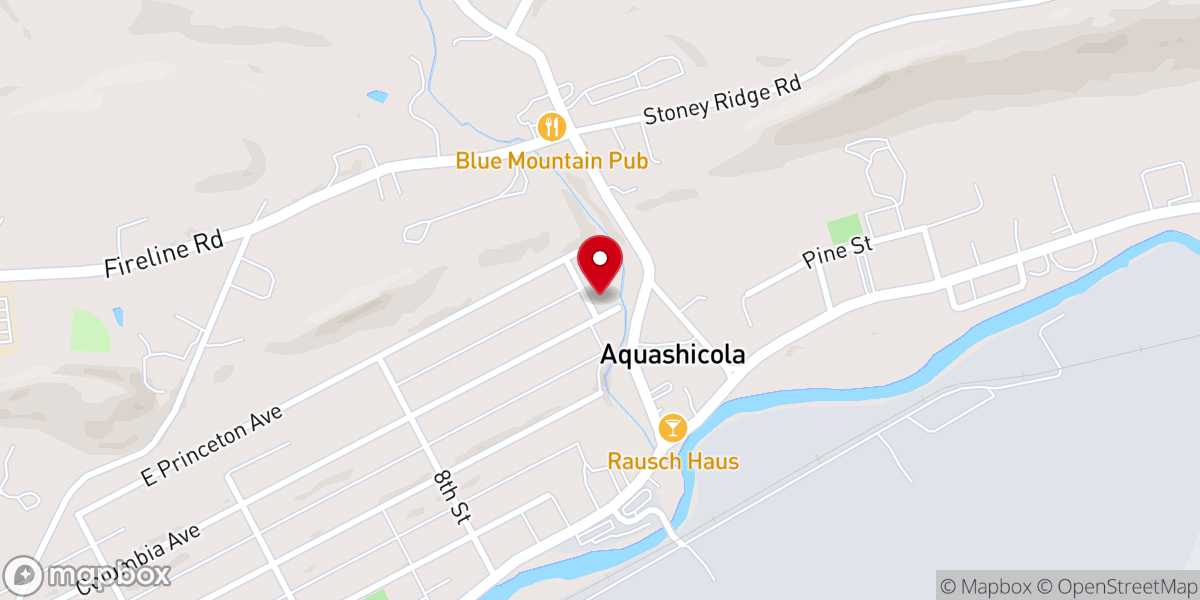 Map showing location of St. John's United Church of Christ