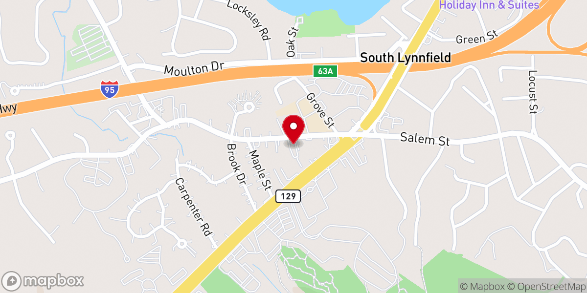 Map showing location of Lynnfield Community Church