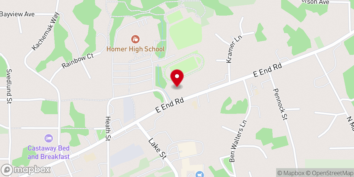 Map showing location of Homer United Methodist Church