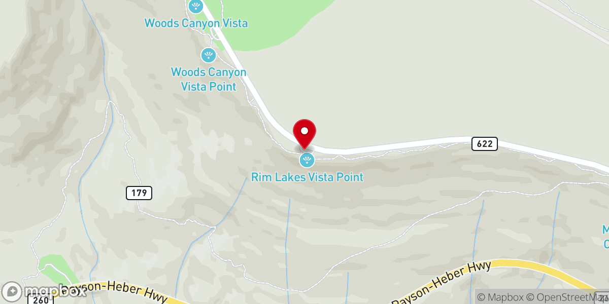 Map showing location of Rim Lakes Vista