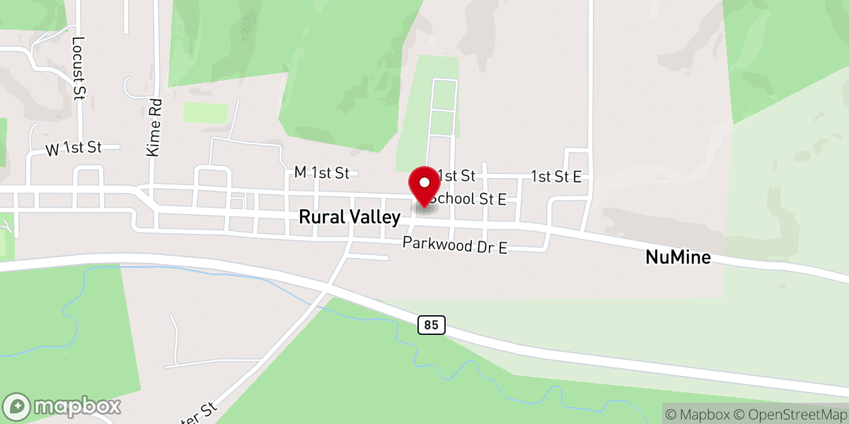 Map showing location of NuValley Presbyterian Church