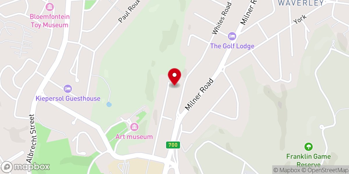 Map showing location of Catholic Church Archdiocese of Bloemfontein