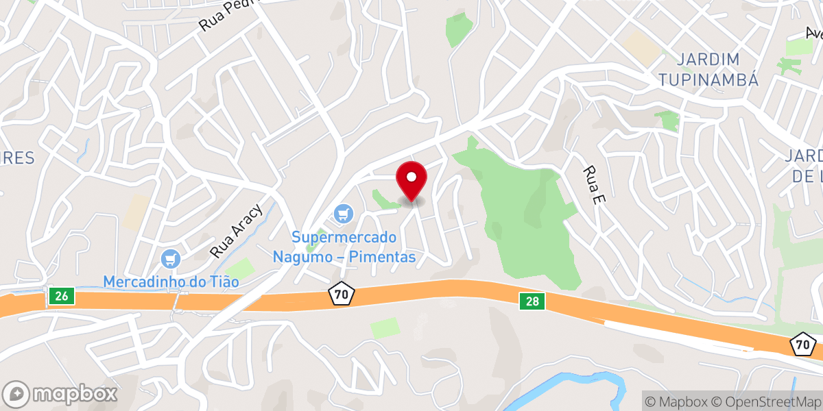 Map showing location of IGREJA BATISTA BAIRRO PIMENTAS