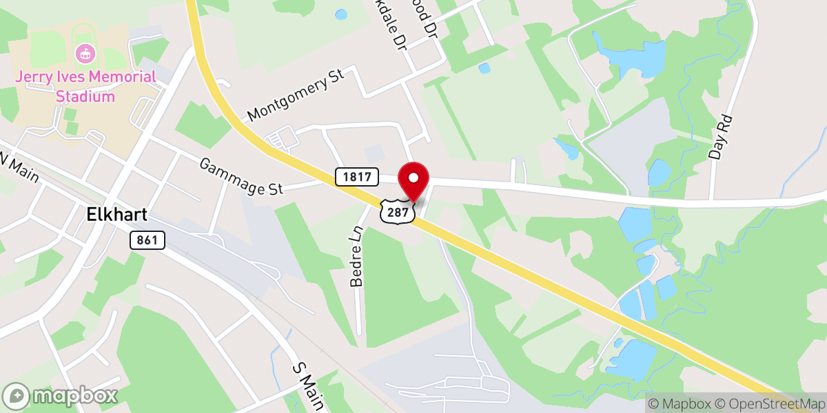 Map showing location of First Assembly of God Church