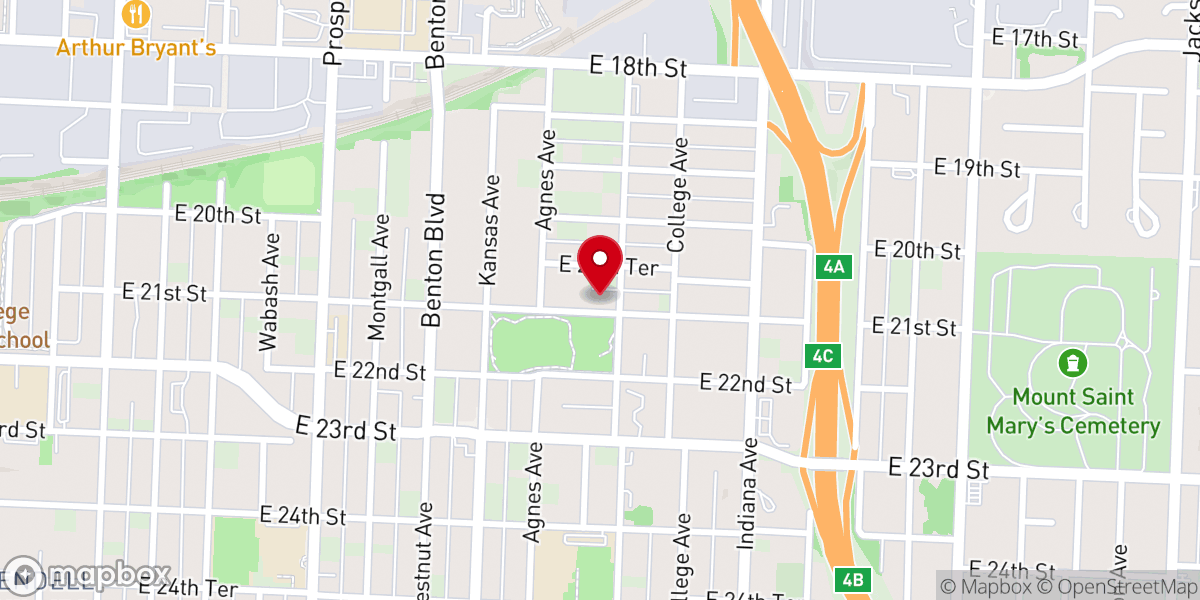 Map showing location of Holy Deliverance Church