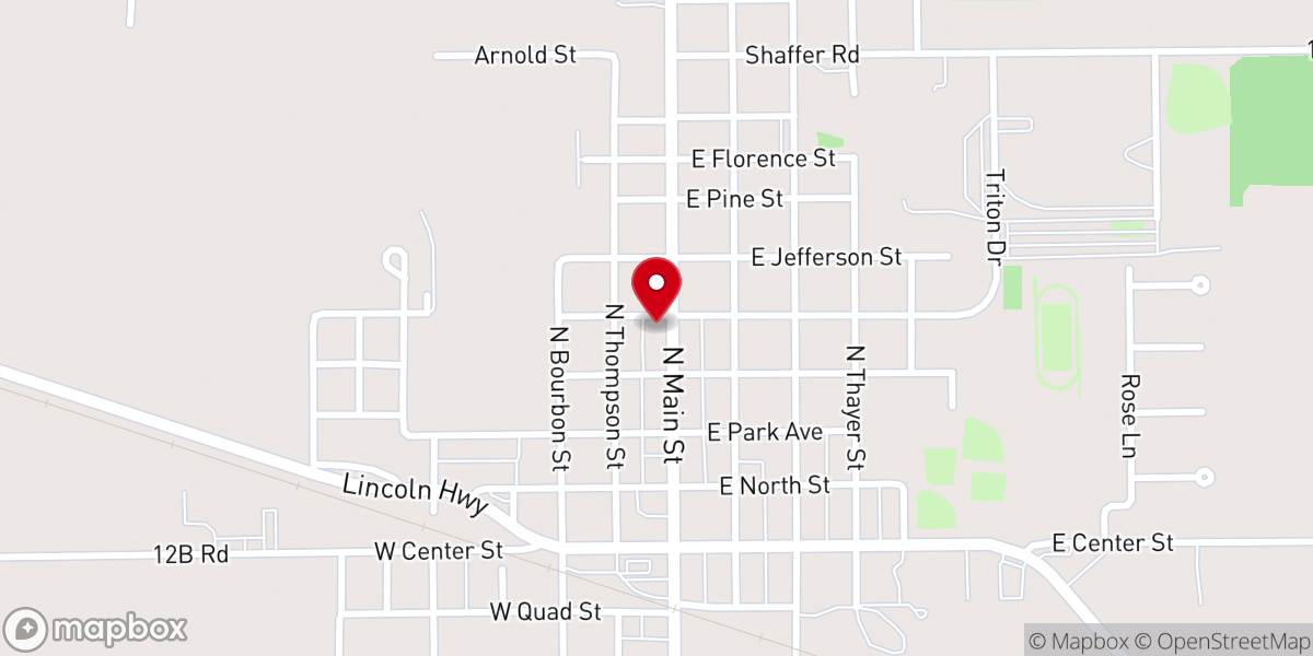 Map showing location of First United Church of Christ