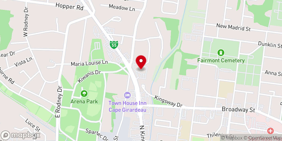 Map showing location of St Andrew Lutheran Church