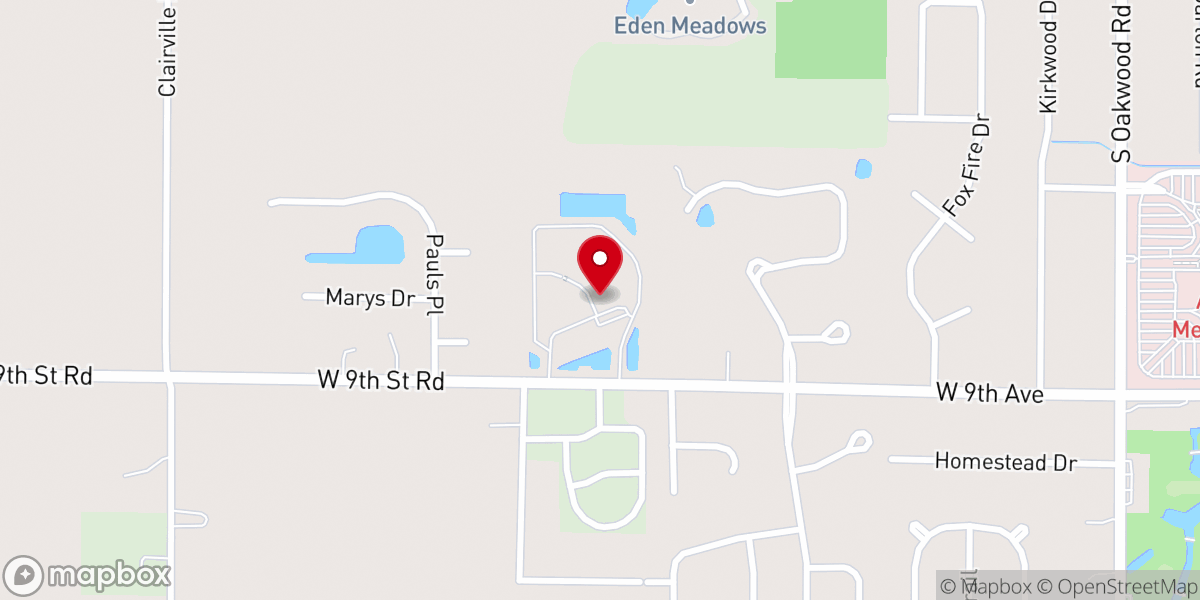 Map showing location of New Life Community Church