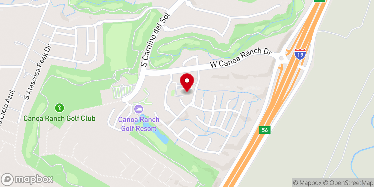 Map showing location of GVR Canoa Ranch Social Center