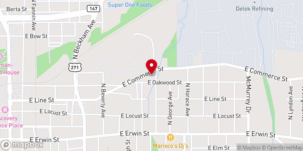 Map showing location of Browning Memorial IME Church