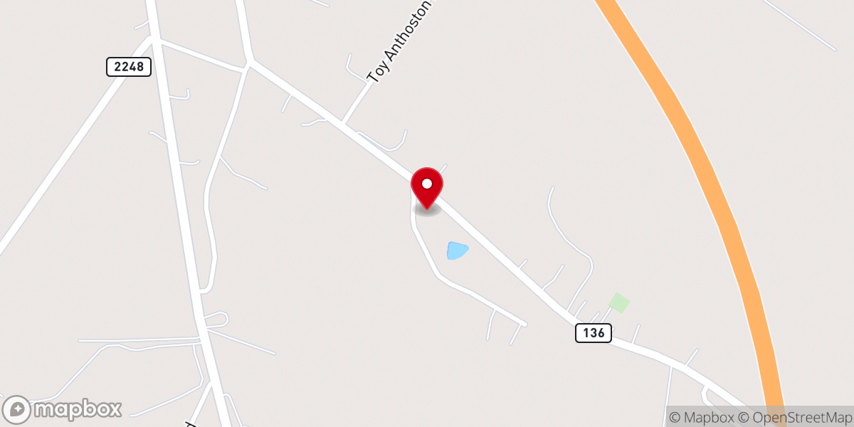 Map showing location of Bellfield Baptist Church