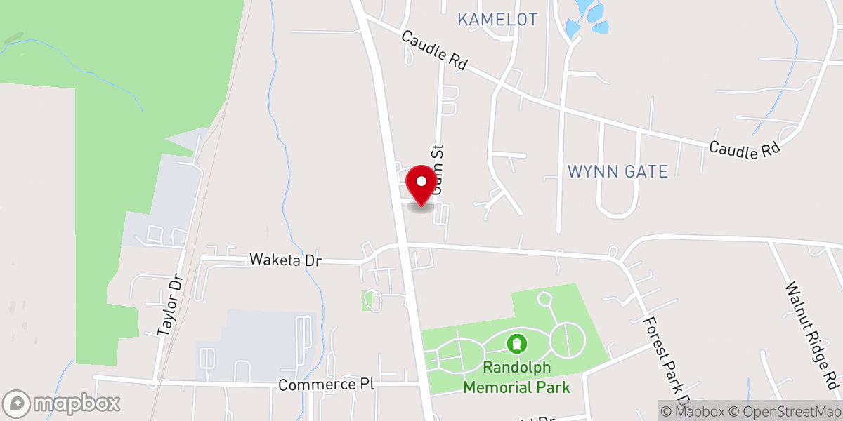 Map showing location of Forest Park Baptist Church