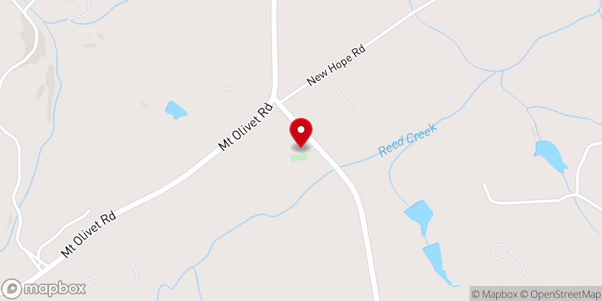 Map showing location of New Harmony United Methodist Church