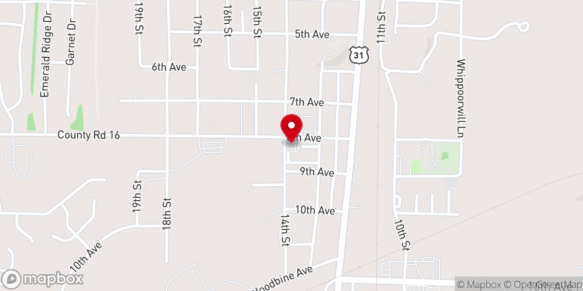 Map showing location of Grace Community Chapel