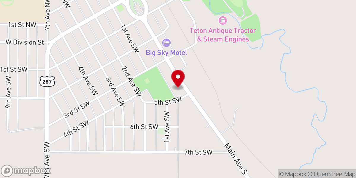 Map showing location of LIVING the WORD Assemblies of God