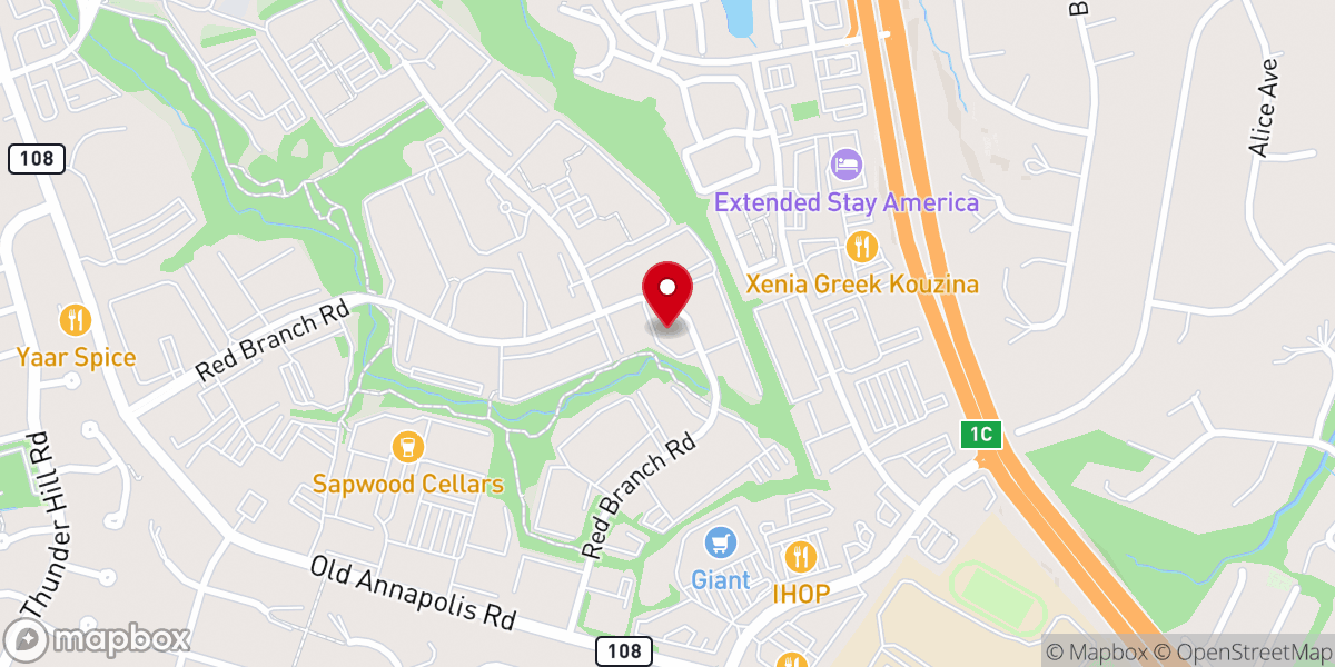 Map showing location of Columbia Community Center of Seventh-day Adventists