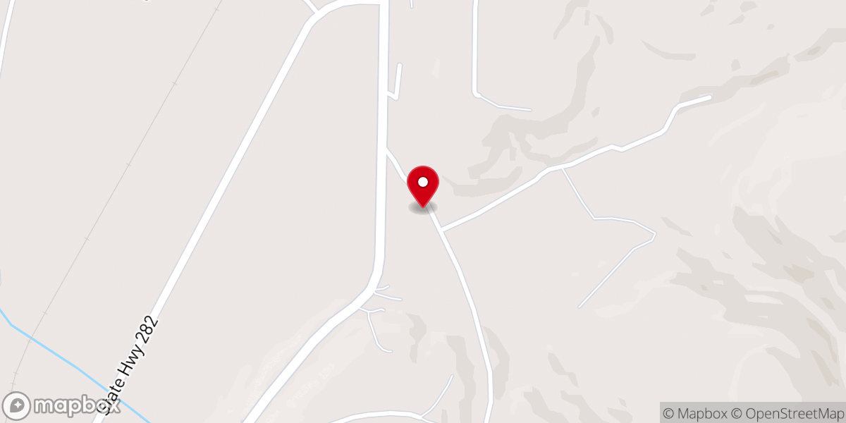Map showing location of Pigeon Creek Freewill Baptist