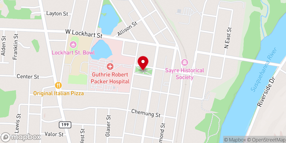 Map showing location of Howard Elmer Park