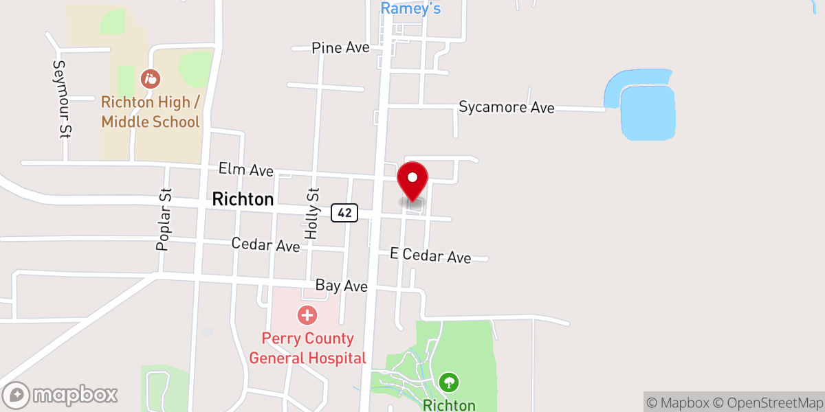 Map showing location of City Hall