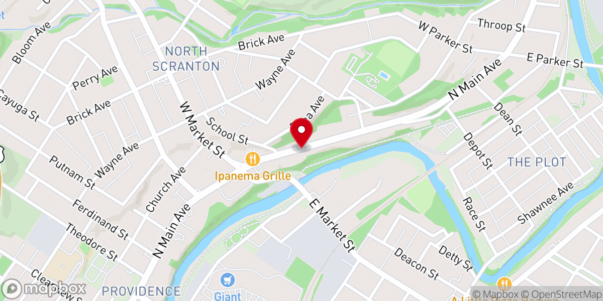 Map showing location of Revival Baptist Church