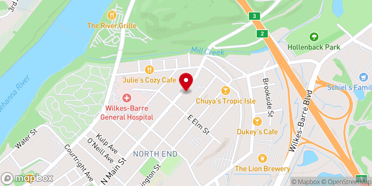 Map showing location of St. Matthew Slovak Ev. Lutheran Church