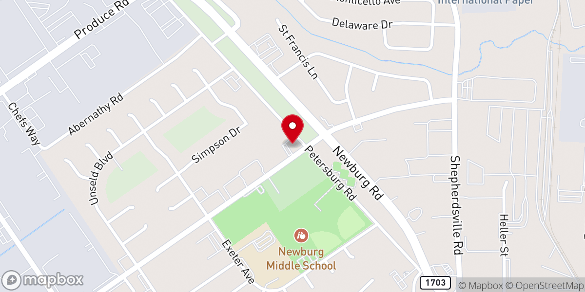 Map showing location of Star Hope Baptist Church