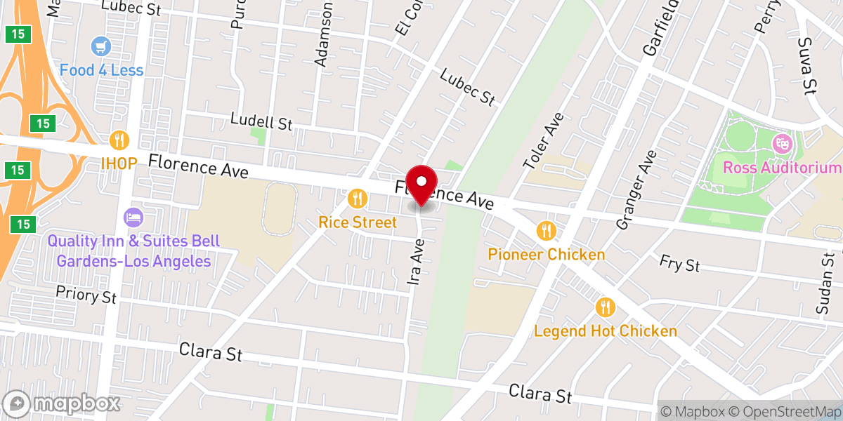 Map showing location of Iglesia Vida en Victoria