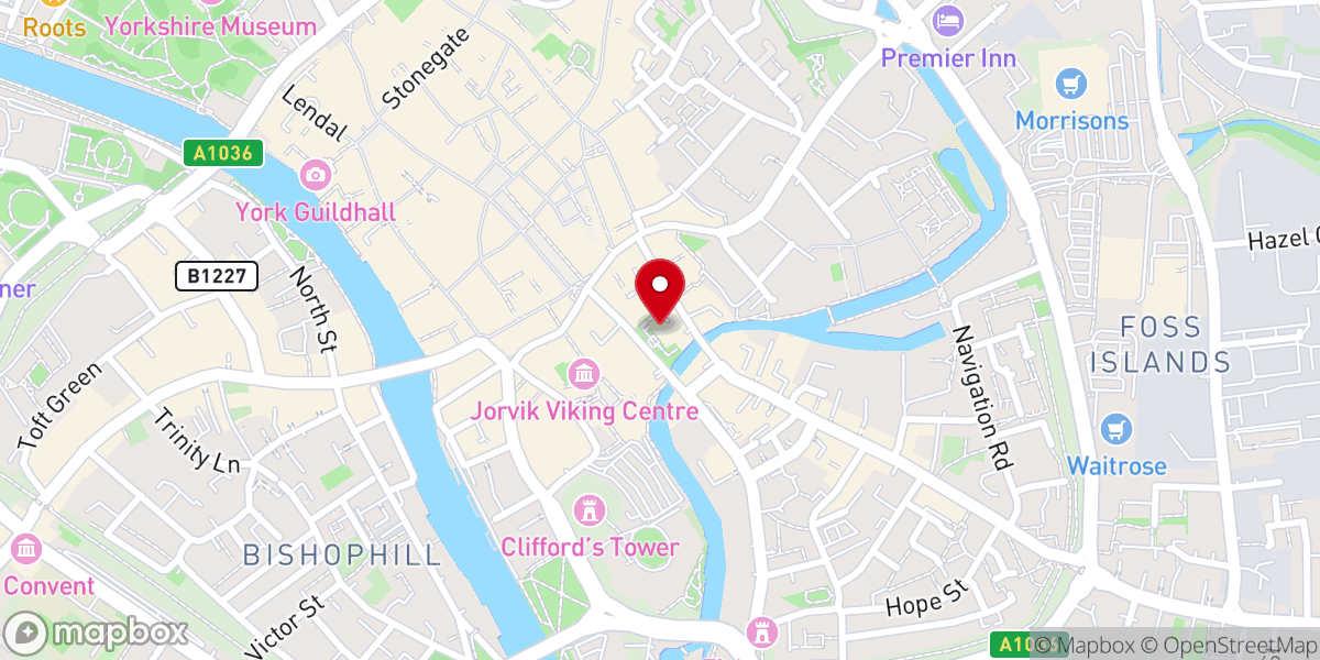 Map showing location of Merchant Adventurers' Hall