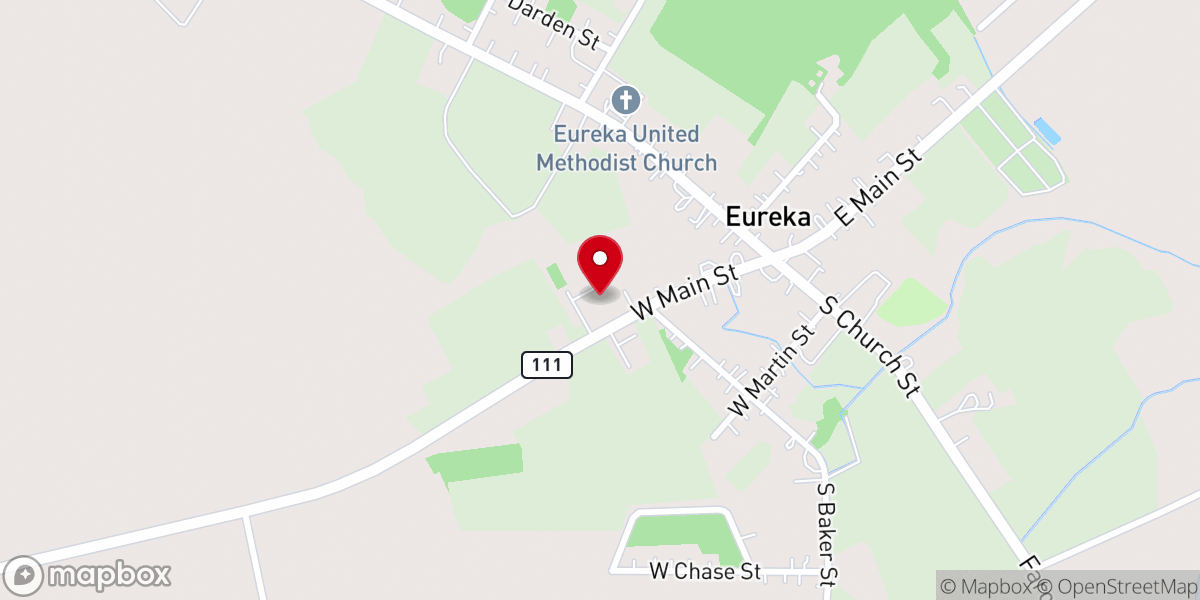 Map showing location of Mount Nelson Baptist Church