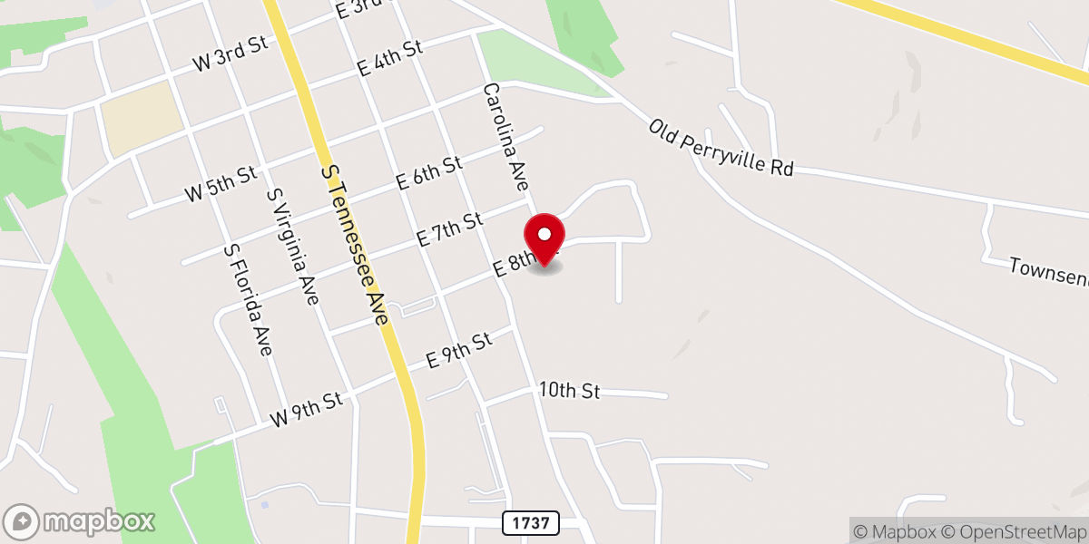 Map showing location of Temple Church of God In Christ