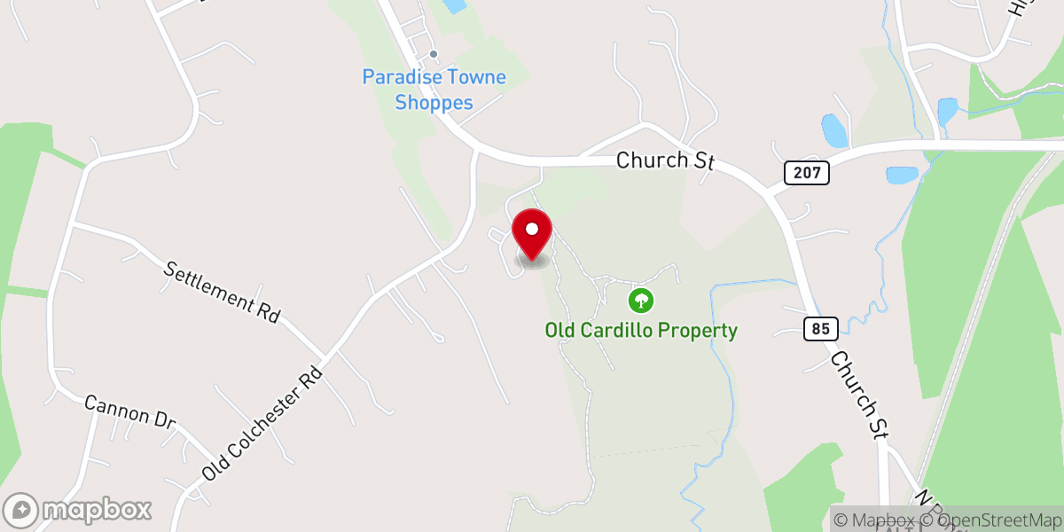 Map showing location of Christ Lutheran Early Childhood Center