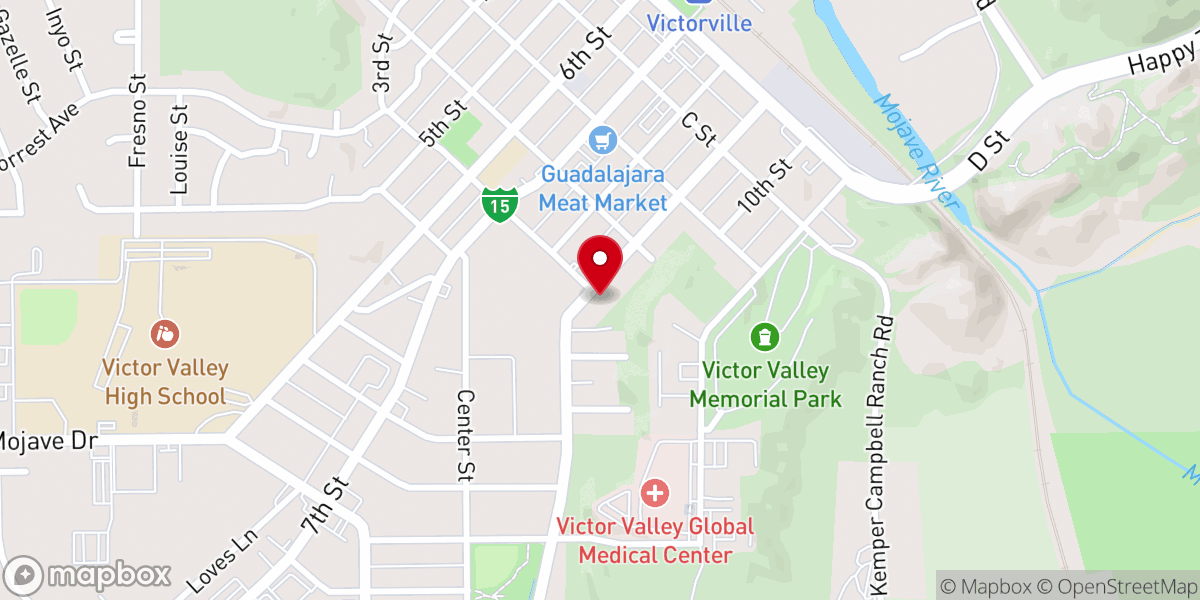 Map showing location of Victory Apostolic Church