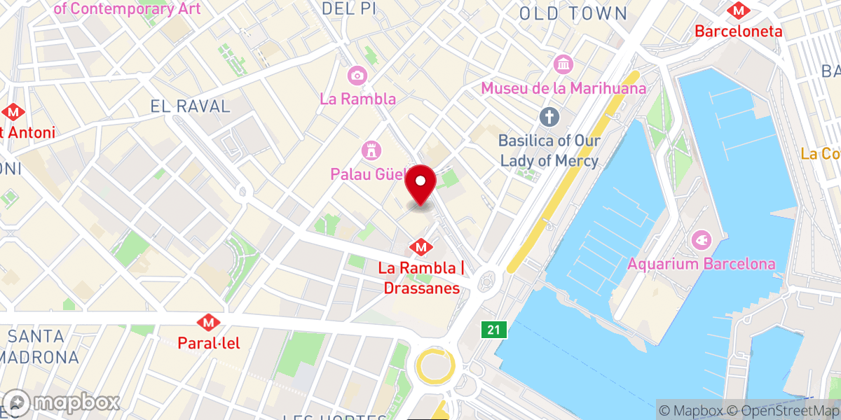 Map showing location of Iglesia de San José y Santa Mónica