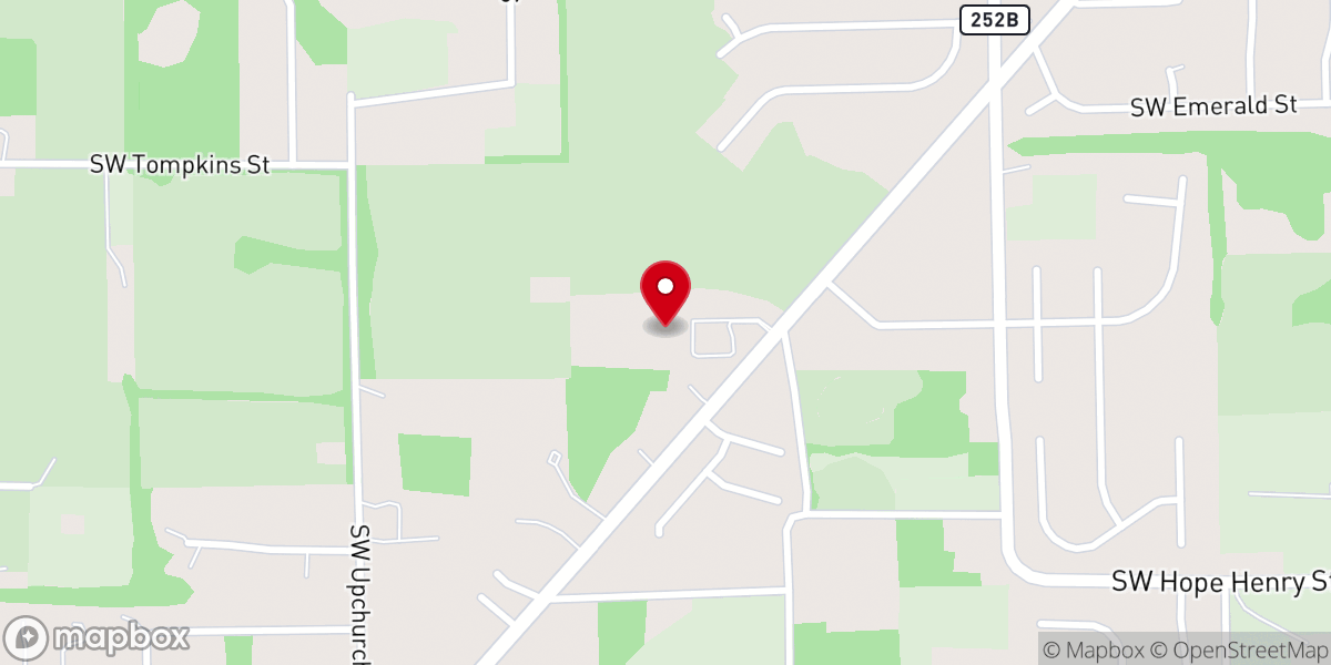 Map showing location of Gateway Baptist Church