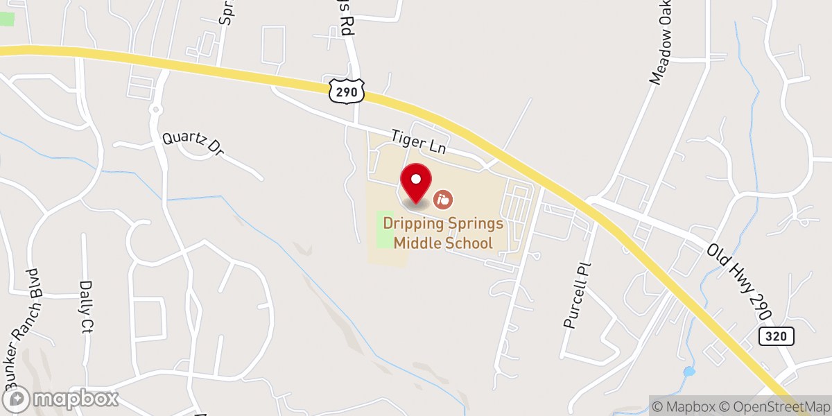 Map showing location of Austin Ridge Bible Church Dripping Springs