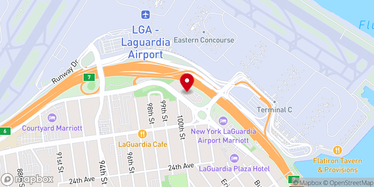 Map showing location of Aloft by Marriott New York LaGuardia Airport