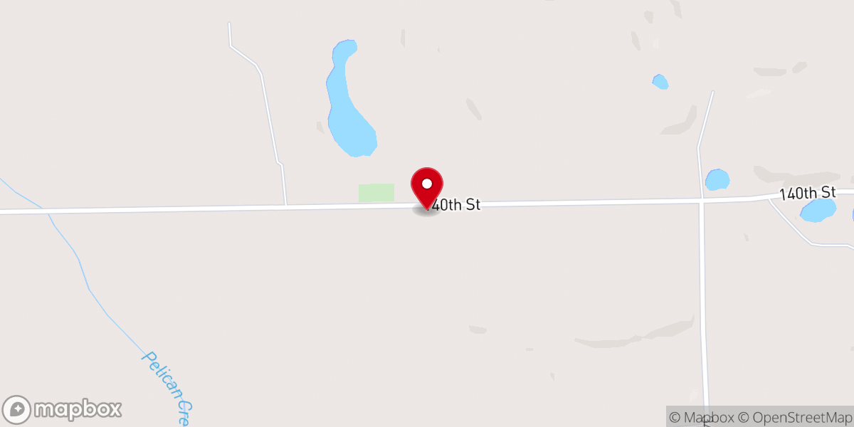 Map showing location of Bethel Lutheran Church