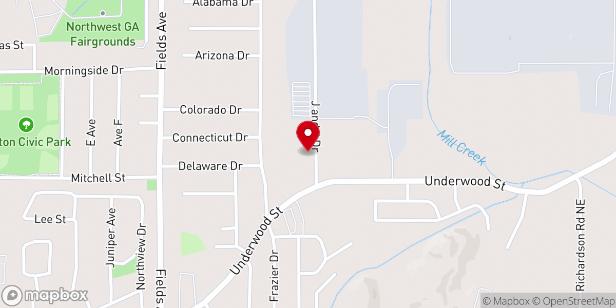Map showing location of Abundant Life Baptist Church
