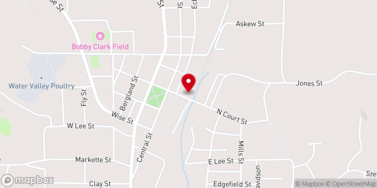 Map showing location of First Assembly of God