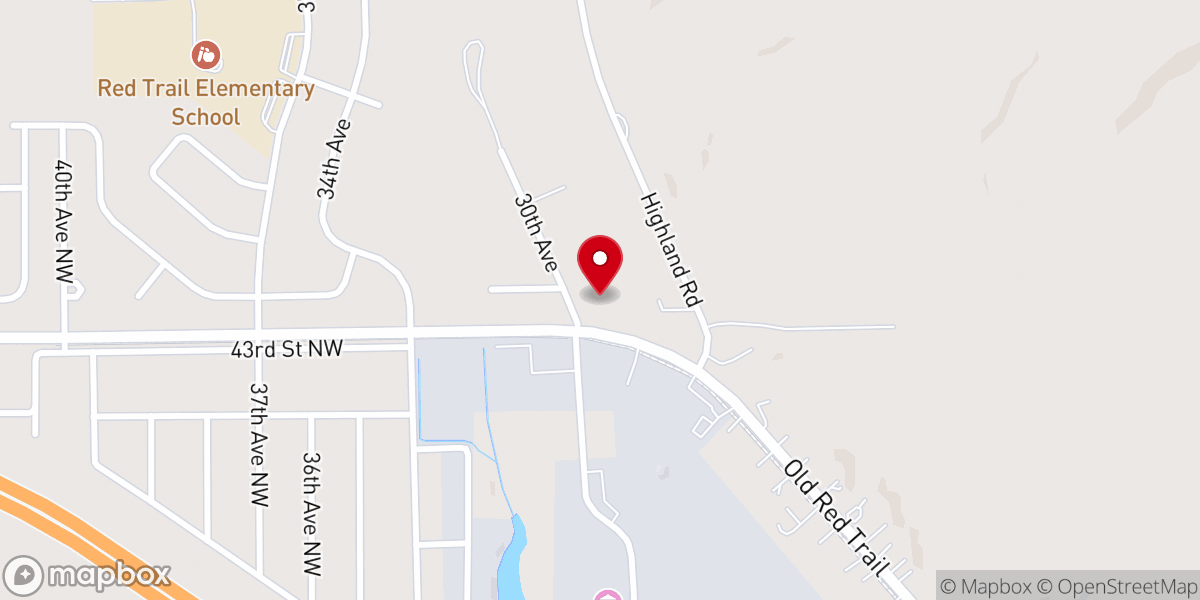 Map showing location of Mandan Seventh-day Adventist Church