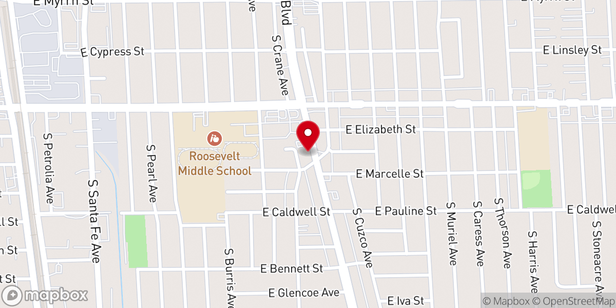 Map showing location of Compton Family Center