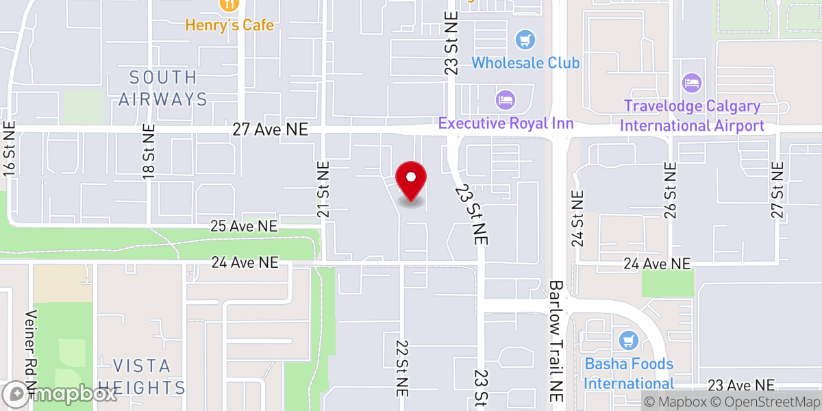 Map showing location of New Covenant Assembly Calgary