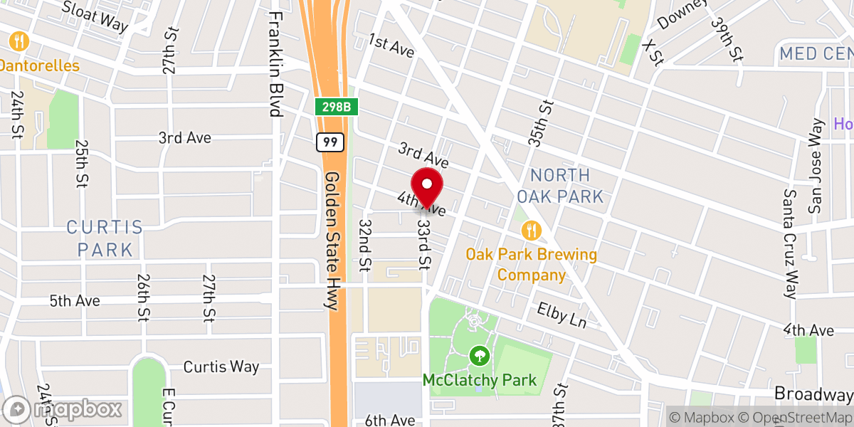 Map showing location of Unity Missionary Baptist Church