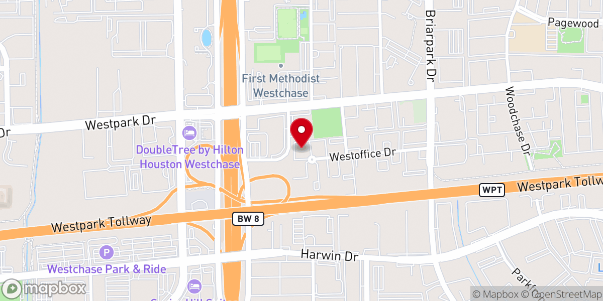 Map showing location of Westchase United Methodist Church