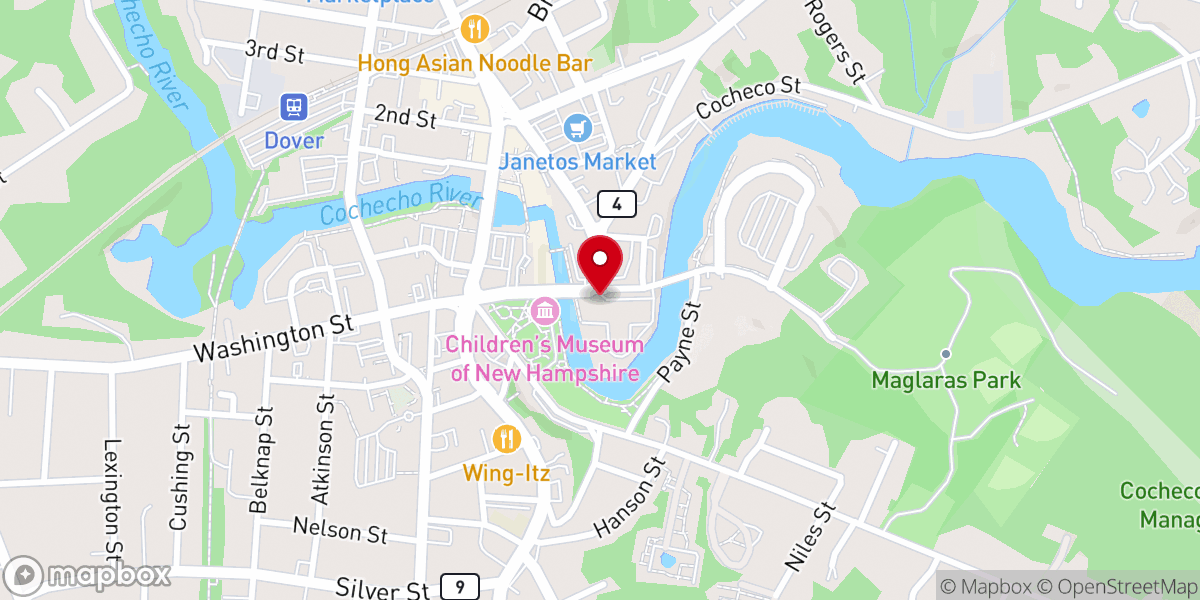 Map showing location of BeFree Community Church (Dover)