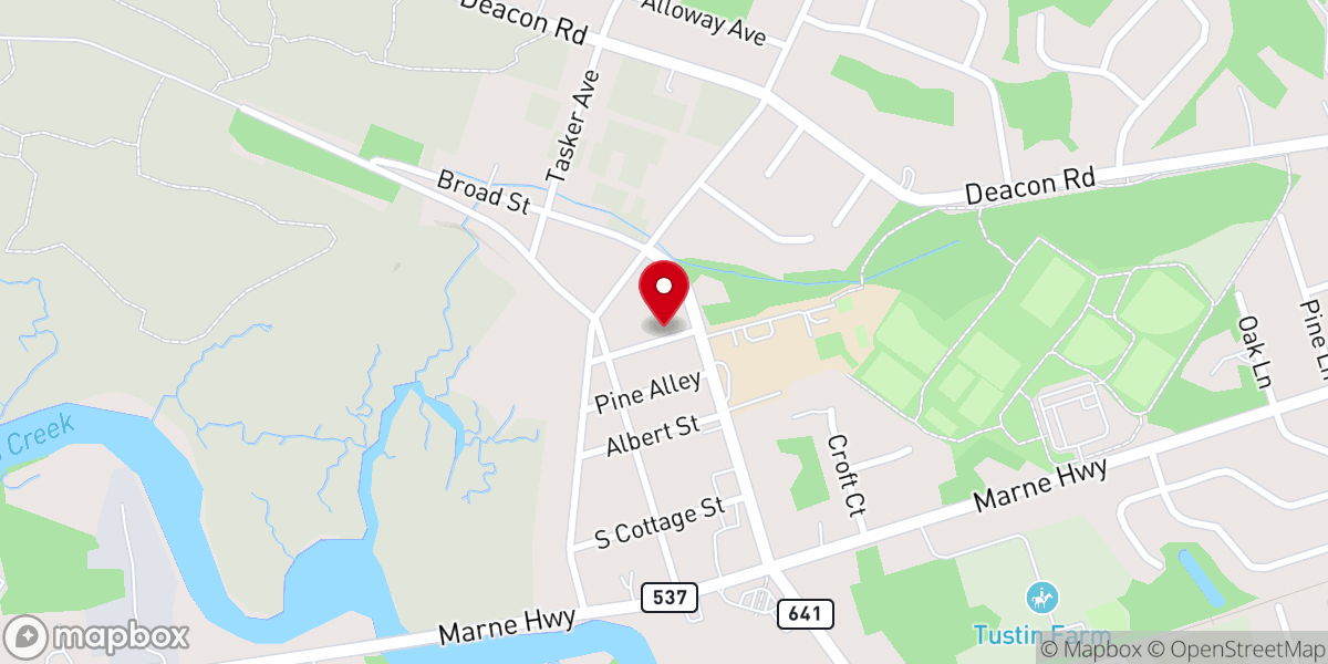 Map showing location of Harbor Baptist Church of Tri- Borough Cinnaminson Palmyra