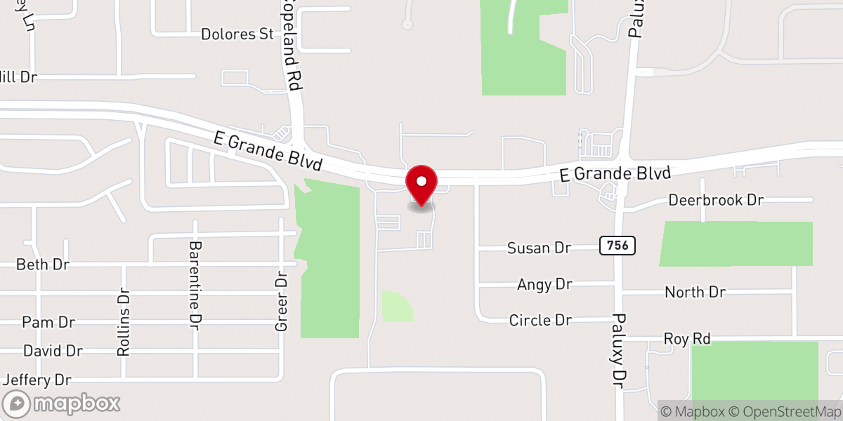 Map showing location of Central Baptist Church
