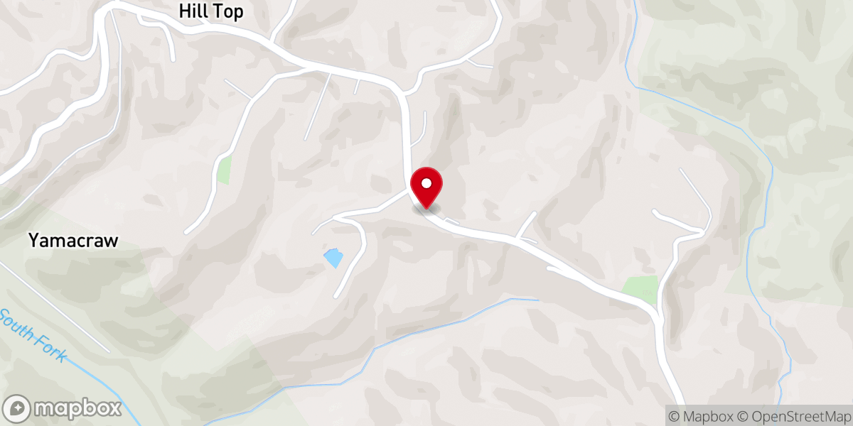 Map showing location of Hilltop Missionary Baptist Church