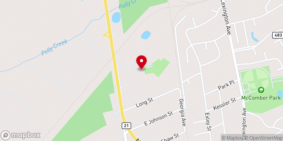 Map showing location of Manna House Food Pantry & Thrift Store - Food Distribution Center
