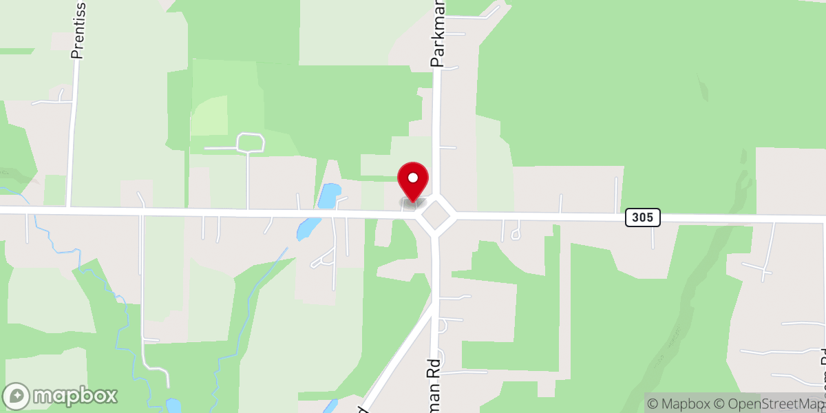 Map showing location of Nelson United Methodist Church
